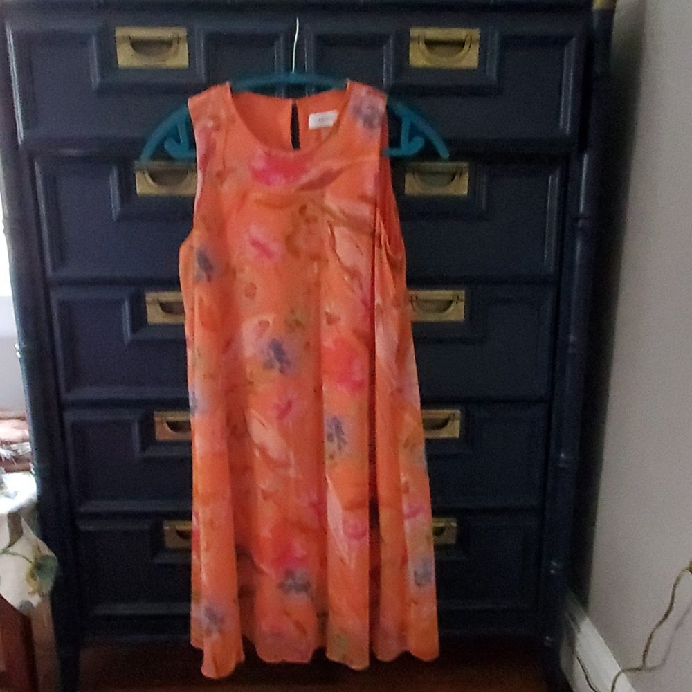 Calvin Klein Orange floral dress